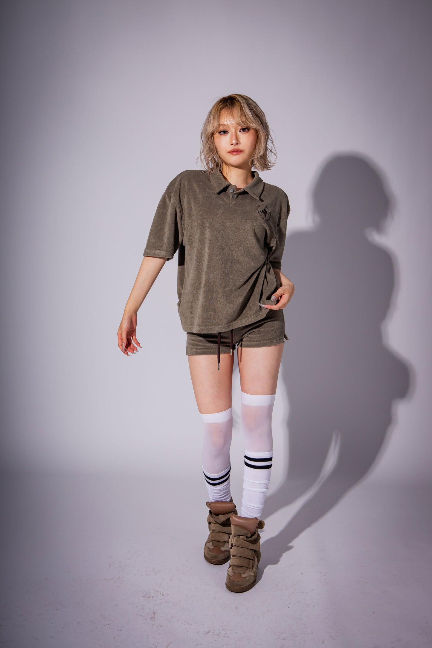 PILE POLO SHIRT khaki