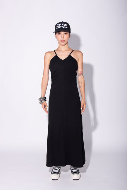V NECK ONEPIECE black