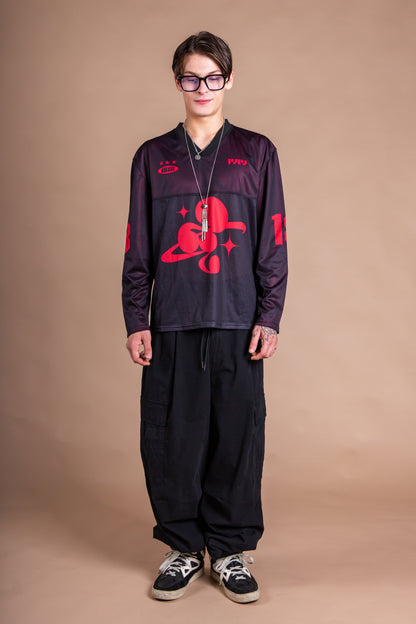 MESH TEAM L/S TEE black