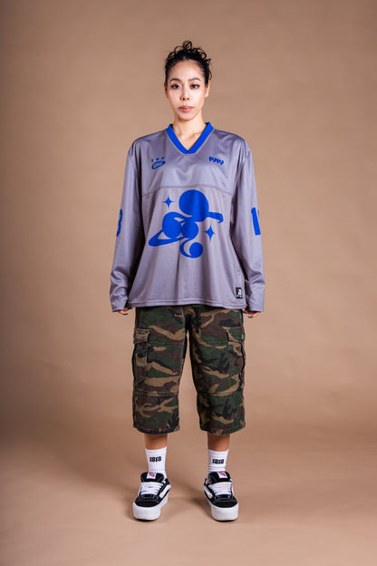 MESH TEAM L/S TEE gray