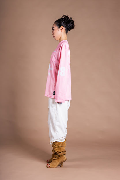 MESH TEAM L/S TEE pink