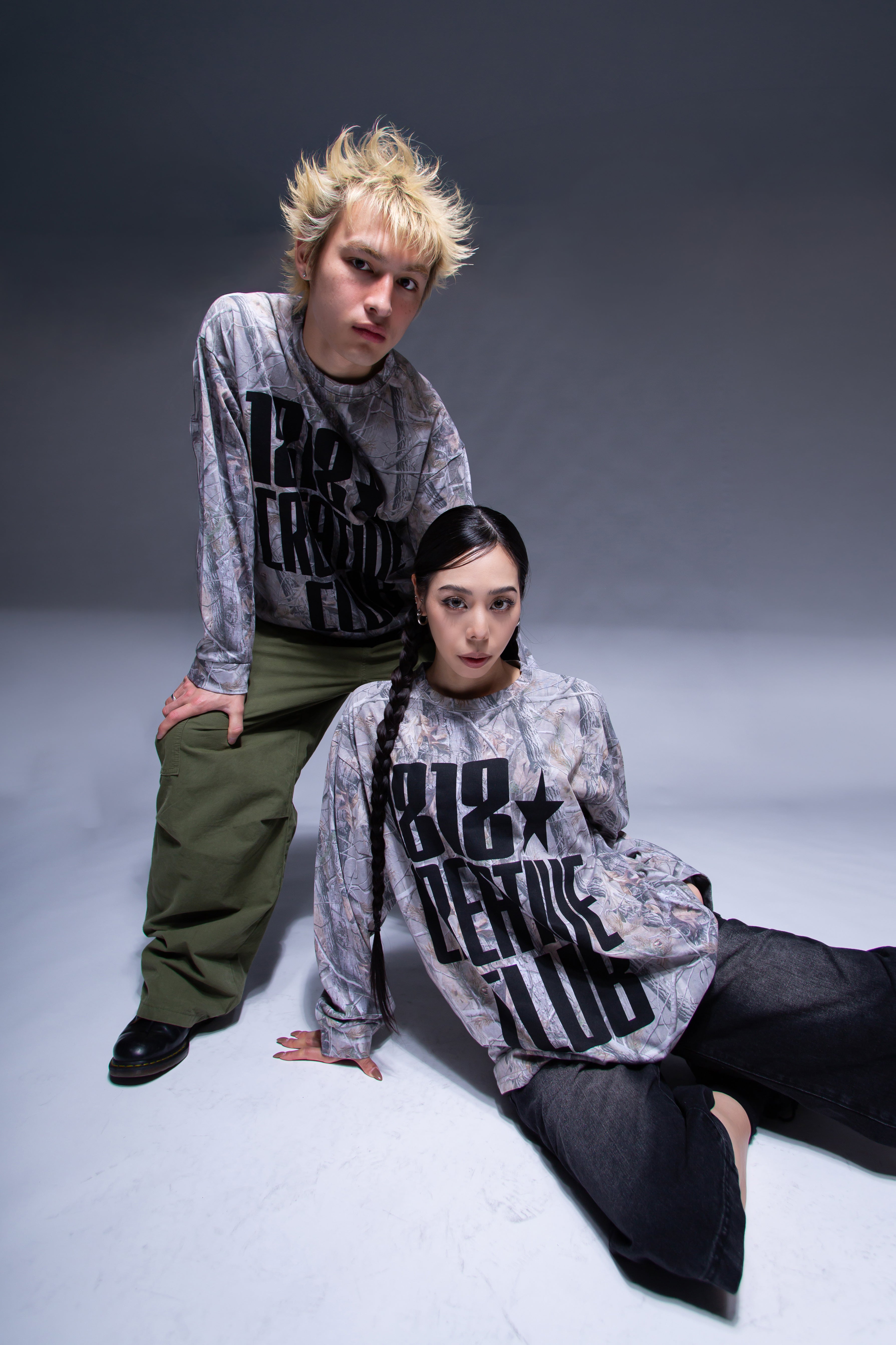 CAMO L/S T-SHIRT khaki｜1818 Iya Iya ユニセックスカモ柄ロンT