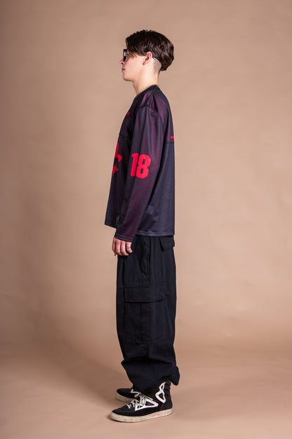 MESH TEAM L/S TEE black