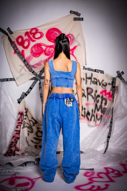 CORSET TANKTOP blue