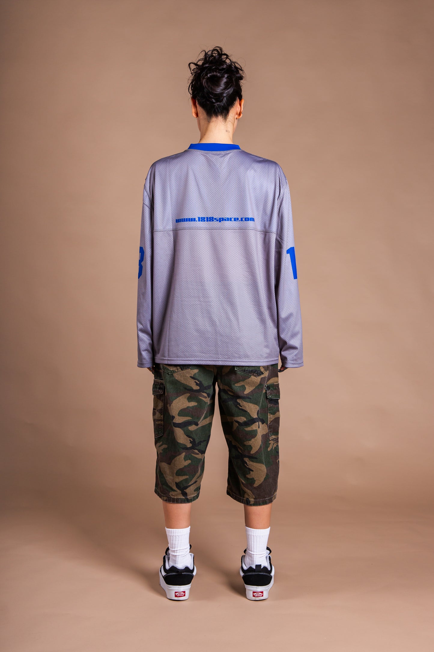 MESH TEAM L/S TEE gray