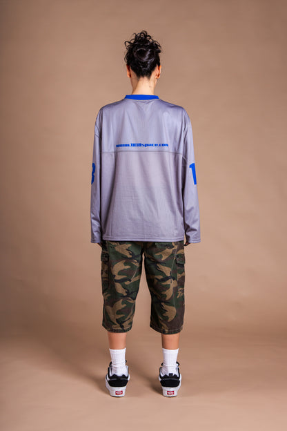 MESH TEAM L/S TEE gray
