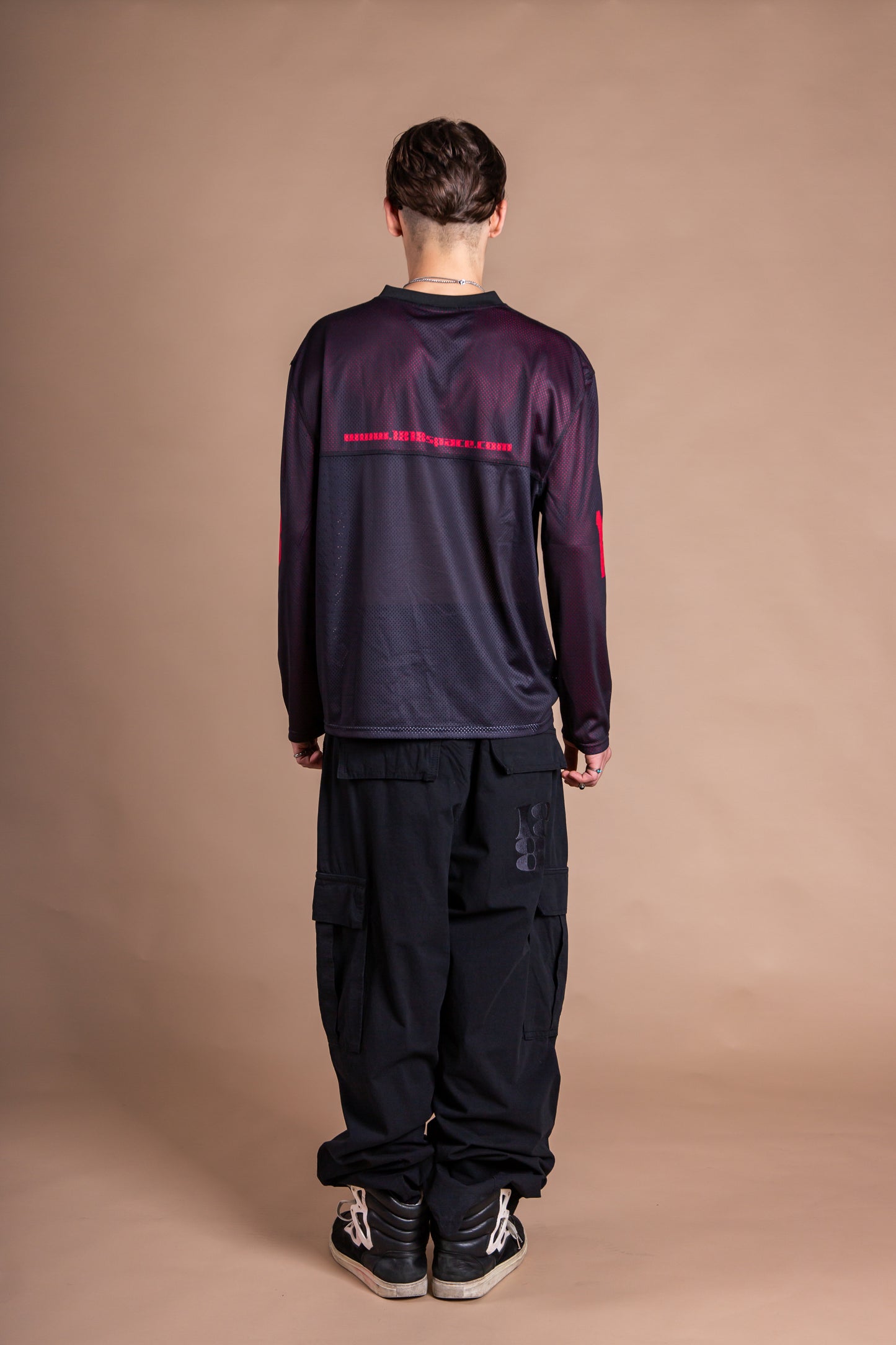 MESH TEAM L/S TEE black