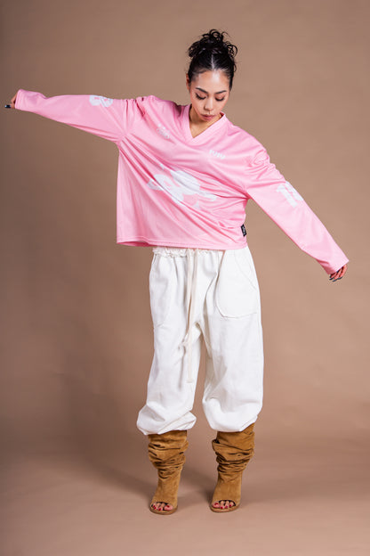MESH TEAM L/S TEE pink