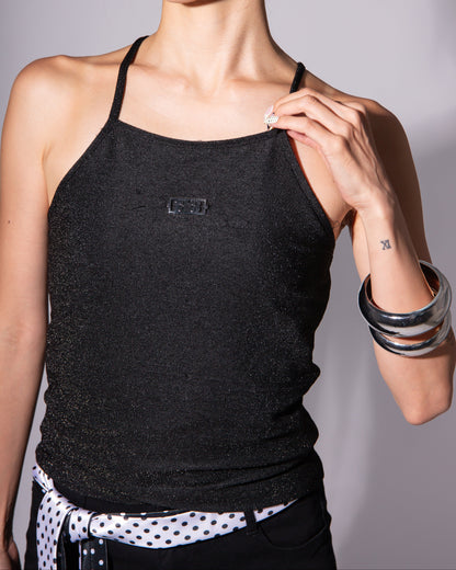 GLITTER CAMI black