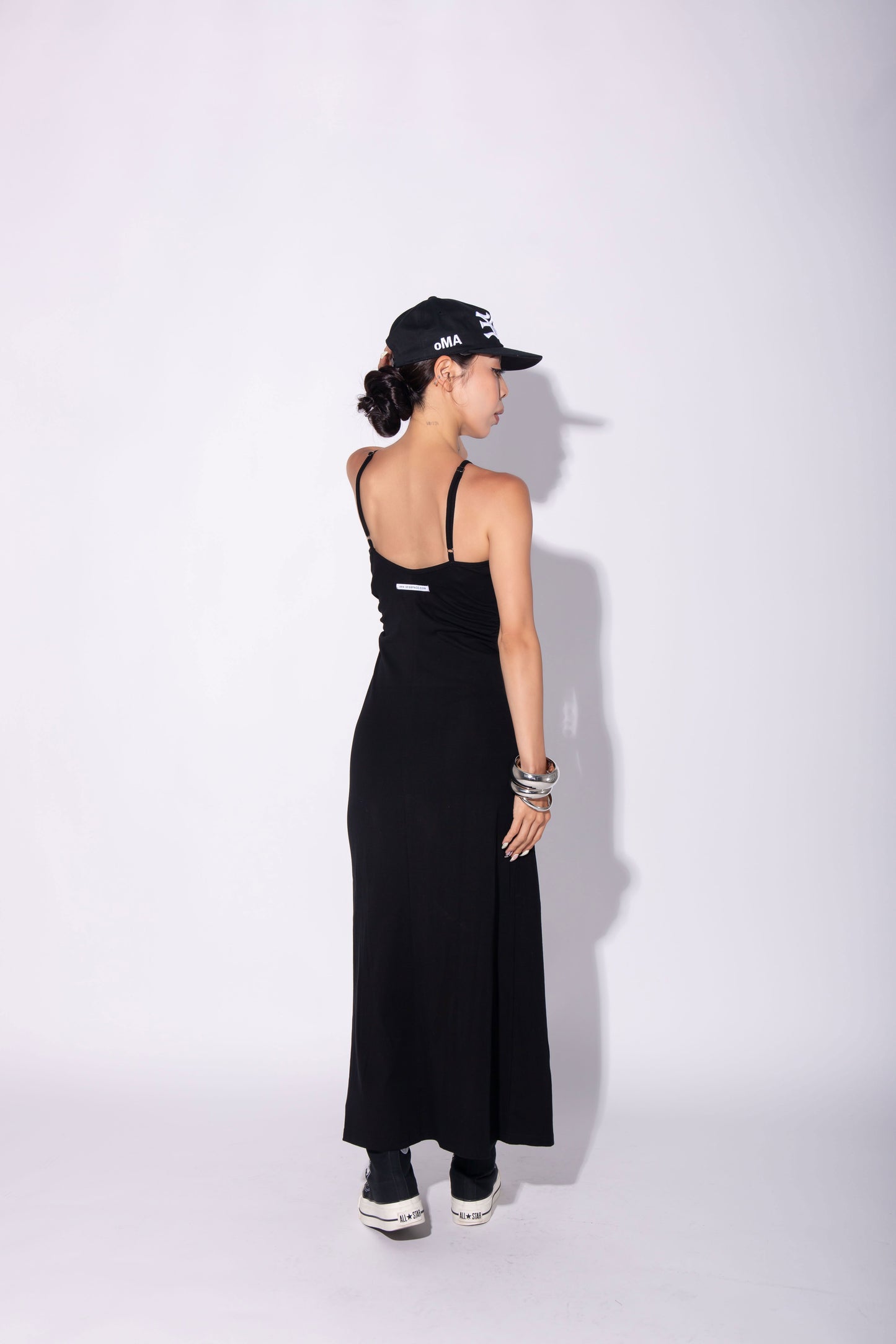 V NECK ONEPIECE black