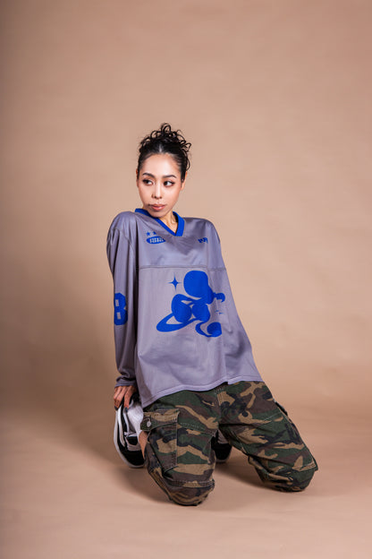 MESH TEAM L/S TEE gray