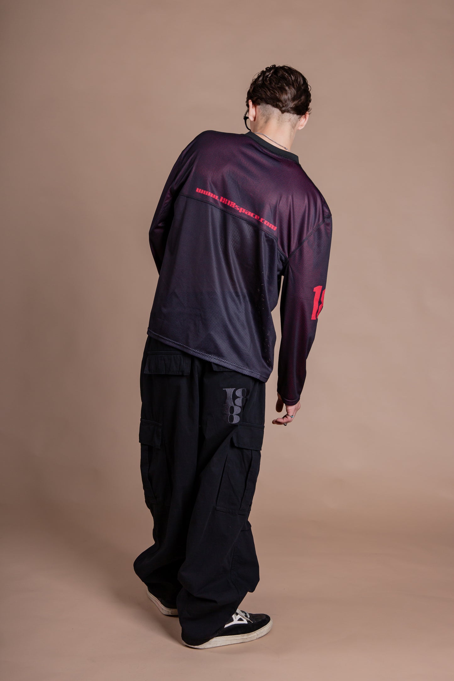 MESH TEAM L/S TEE black