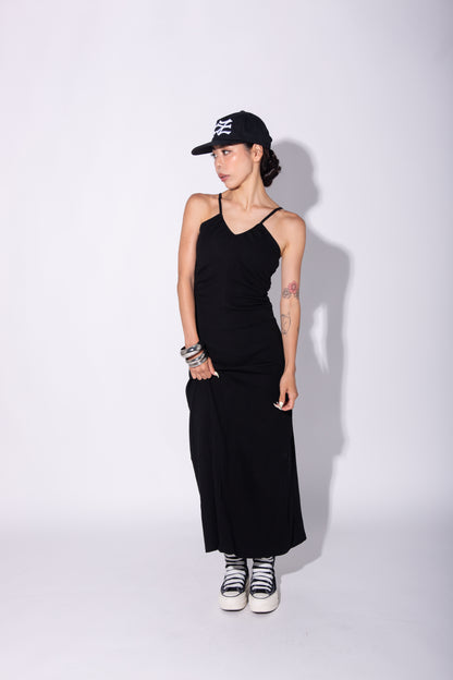 V NECK ONEPIECE black