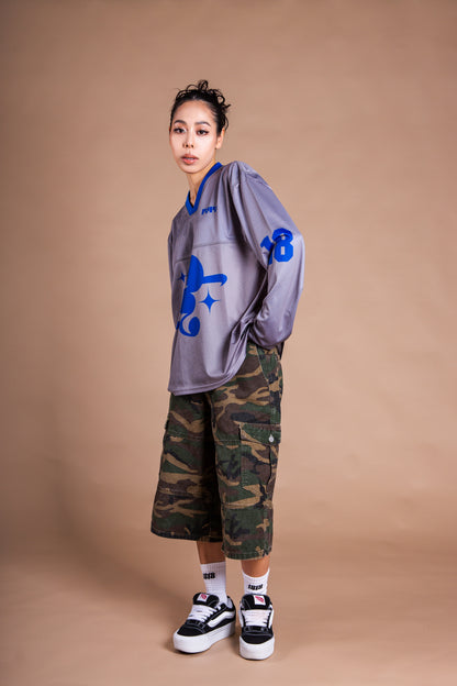 MESH TEAM L/S TEE gray