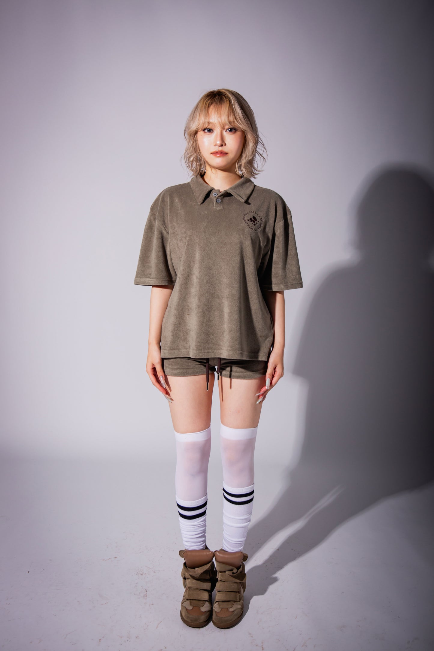 PILE POLO SHIRT khaki