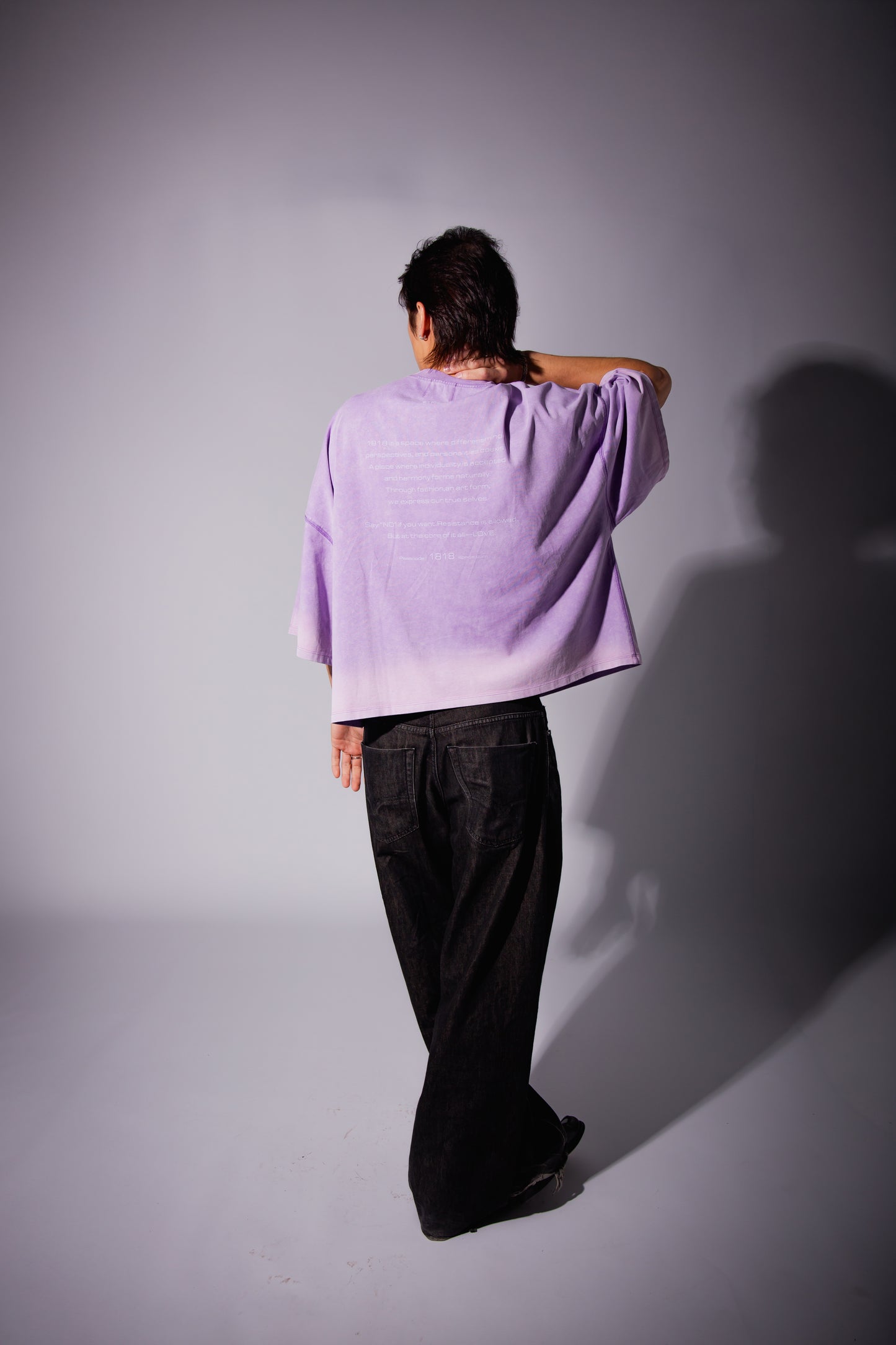 WASHED BIG TEE purple