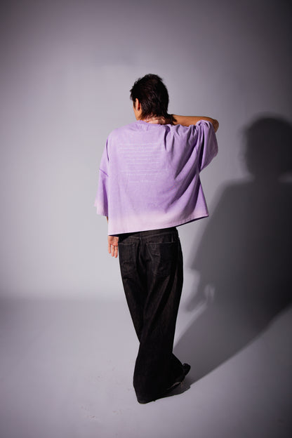 WASHED BIG TEE purple