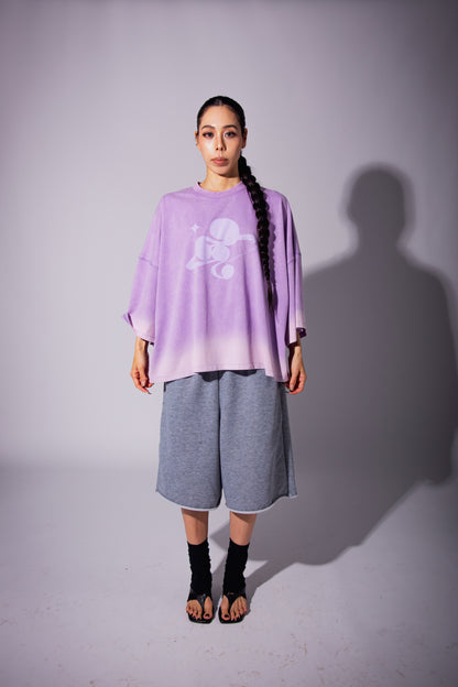 WASHED BIG TEE purple