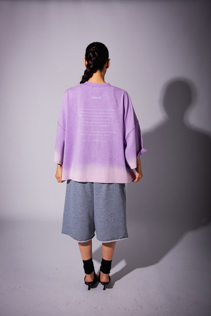 WASHED BIG TEE purple