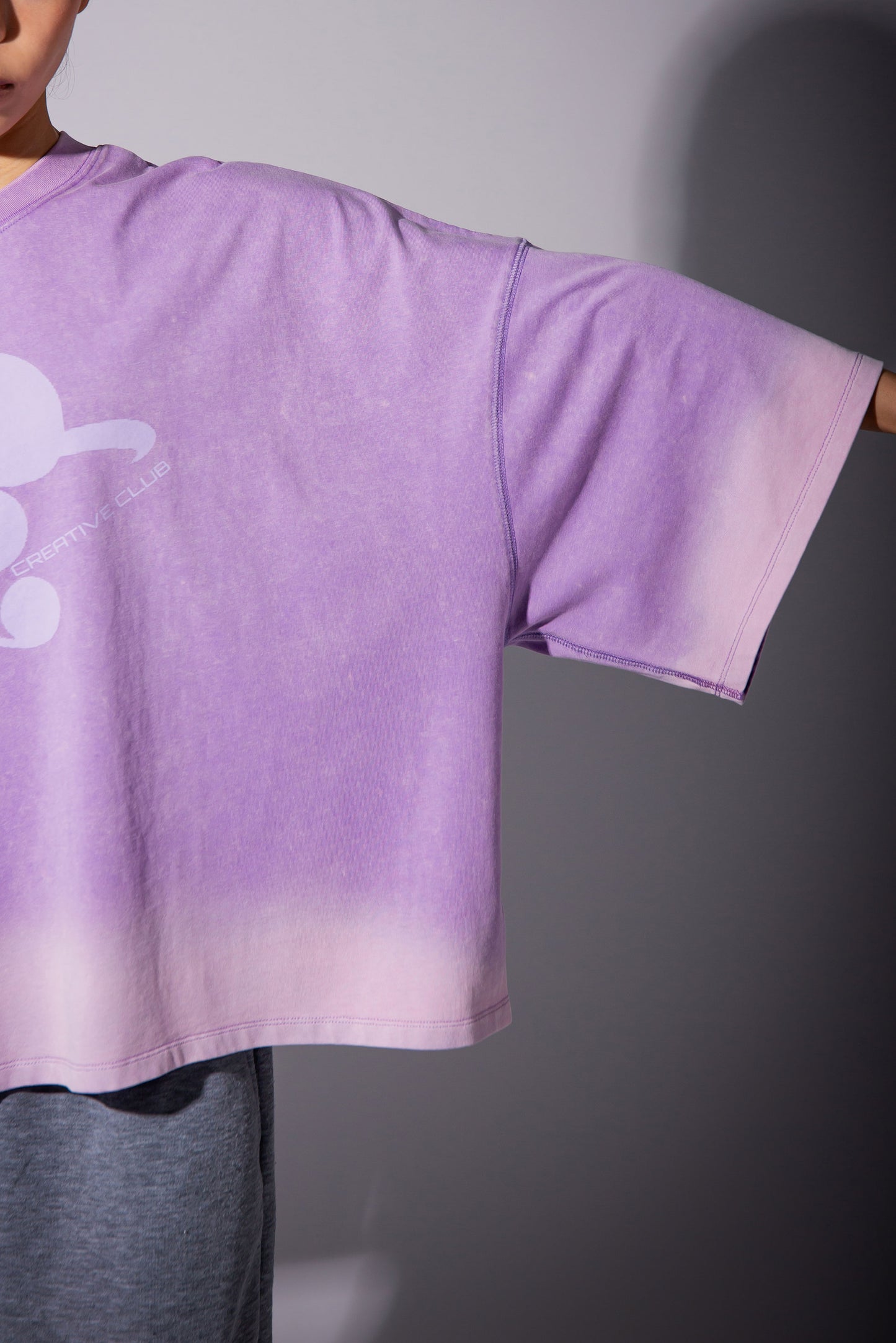 WASHED BIG TEE purple