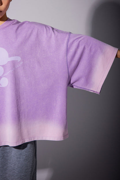 WASHED BIG TEE purple