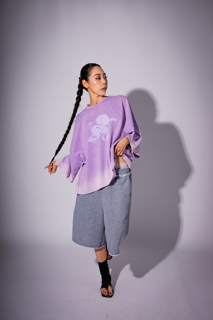 WASHED BIG TEE purple
