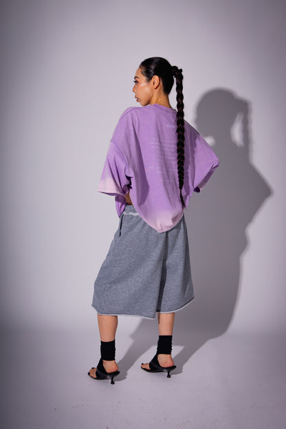 WASHED BIG TEE purple