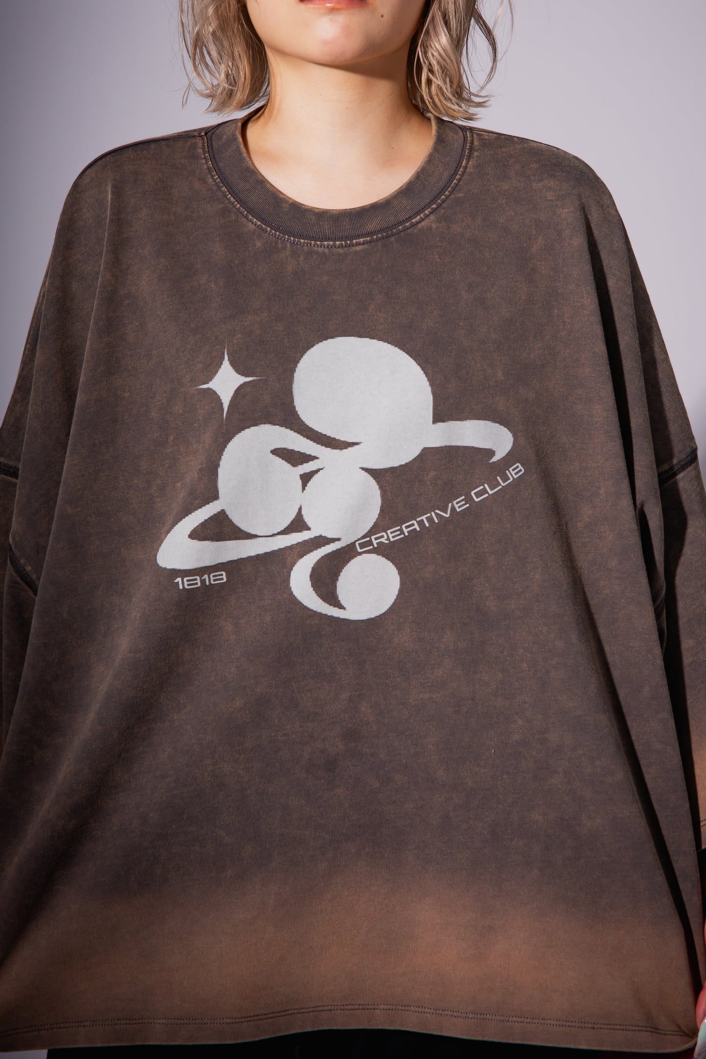 WASHED BIG TEE gray