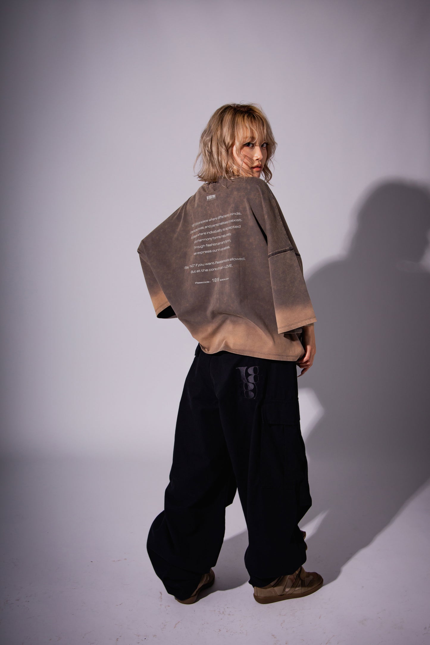 WASHED BIG TEE gray