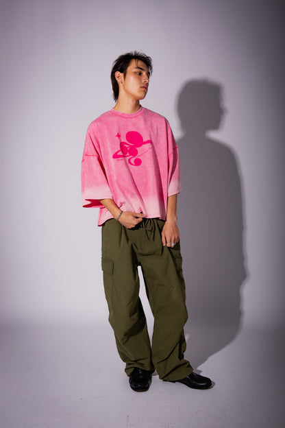 WASHED BIG TEE pink