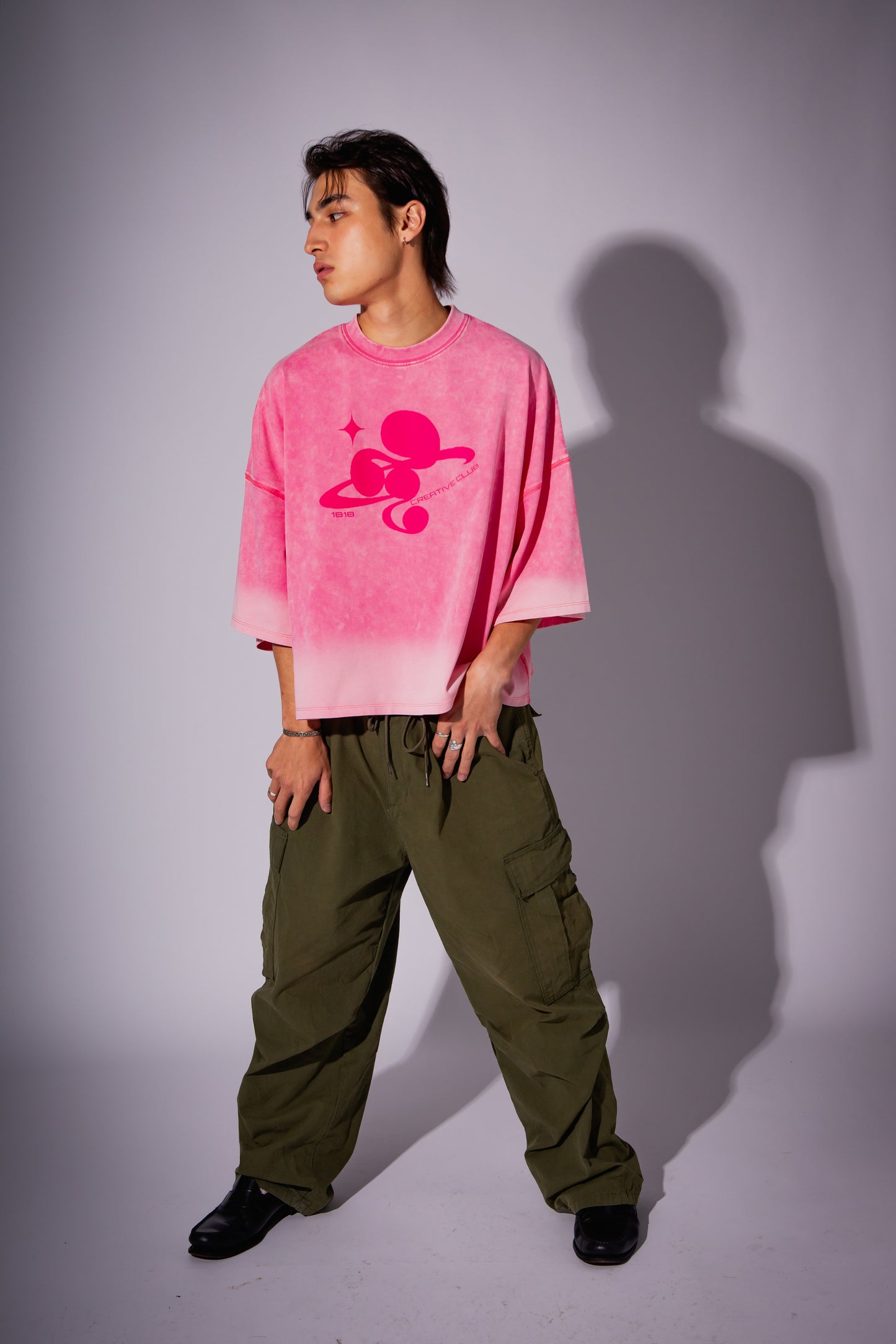 WASHED BIG TEE pink