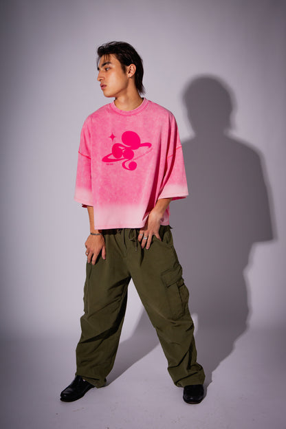 WASHED BIG TEE pink