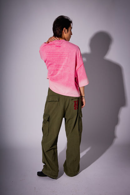 WASHED BIG TEE pink