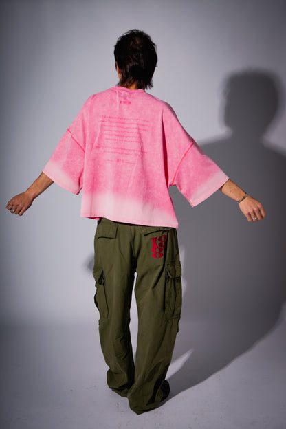 WASHED BIG TEE pink