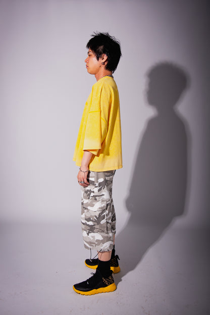WASHED BIG TEE yellow