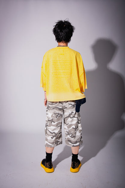 WASHED BIG TEE yellow