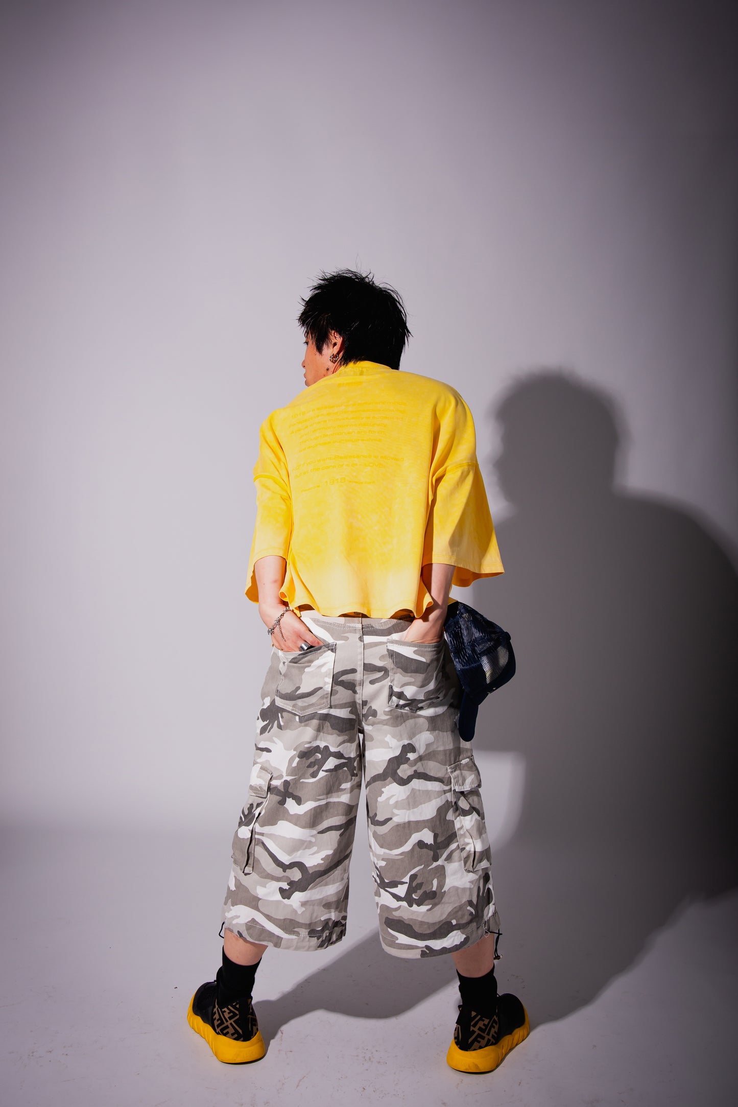 WASHED BIG TEE yellow