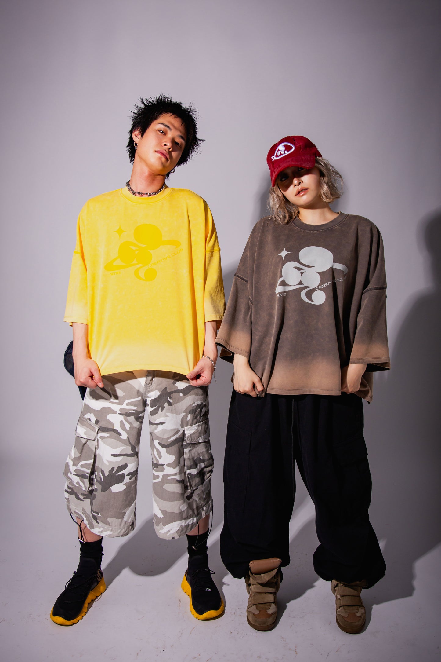 WASHED BIG TEE yellow