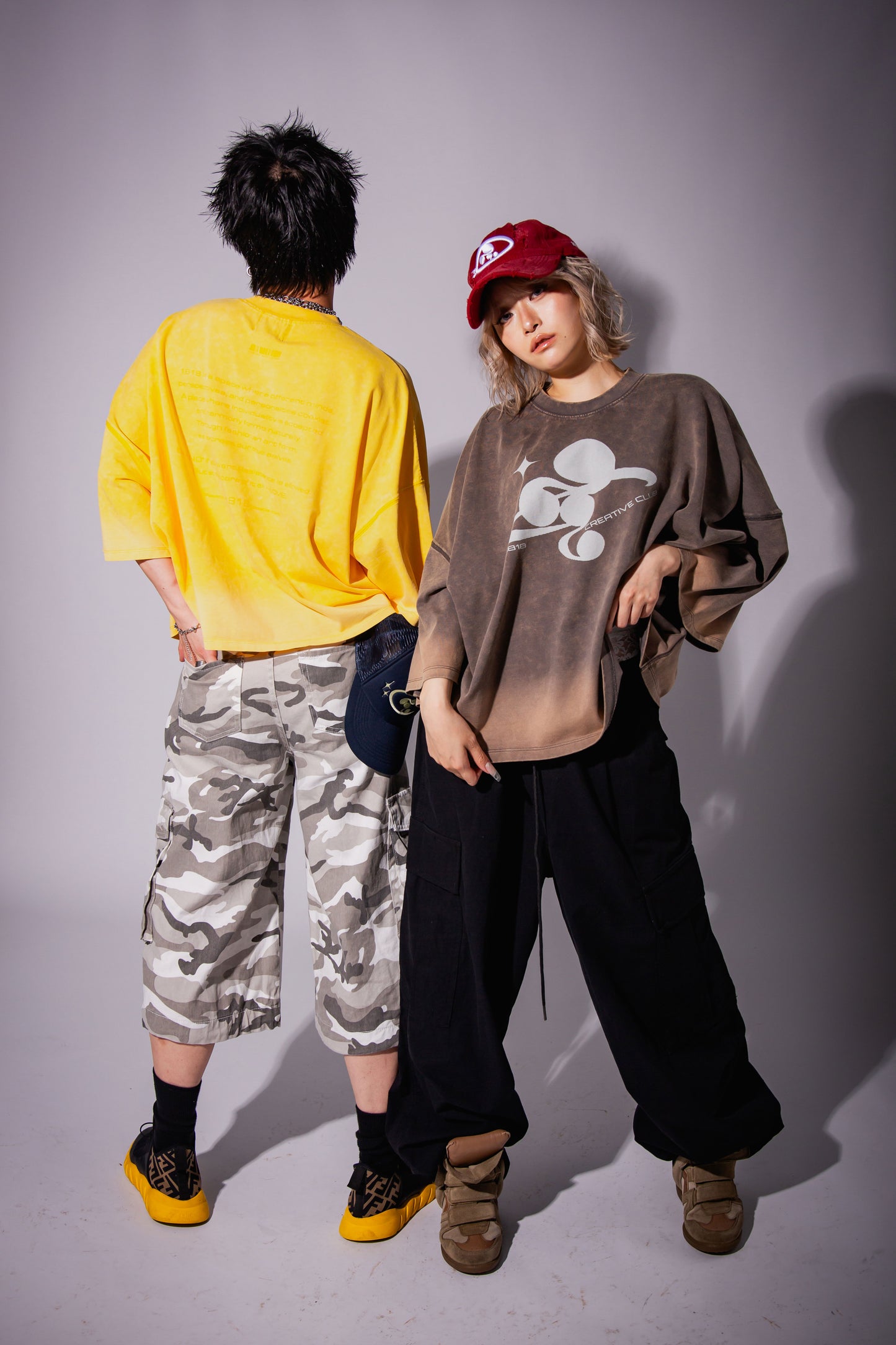 WASHED BIG TEE yellow