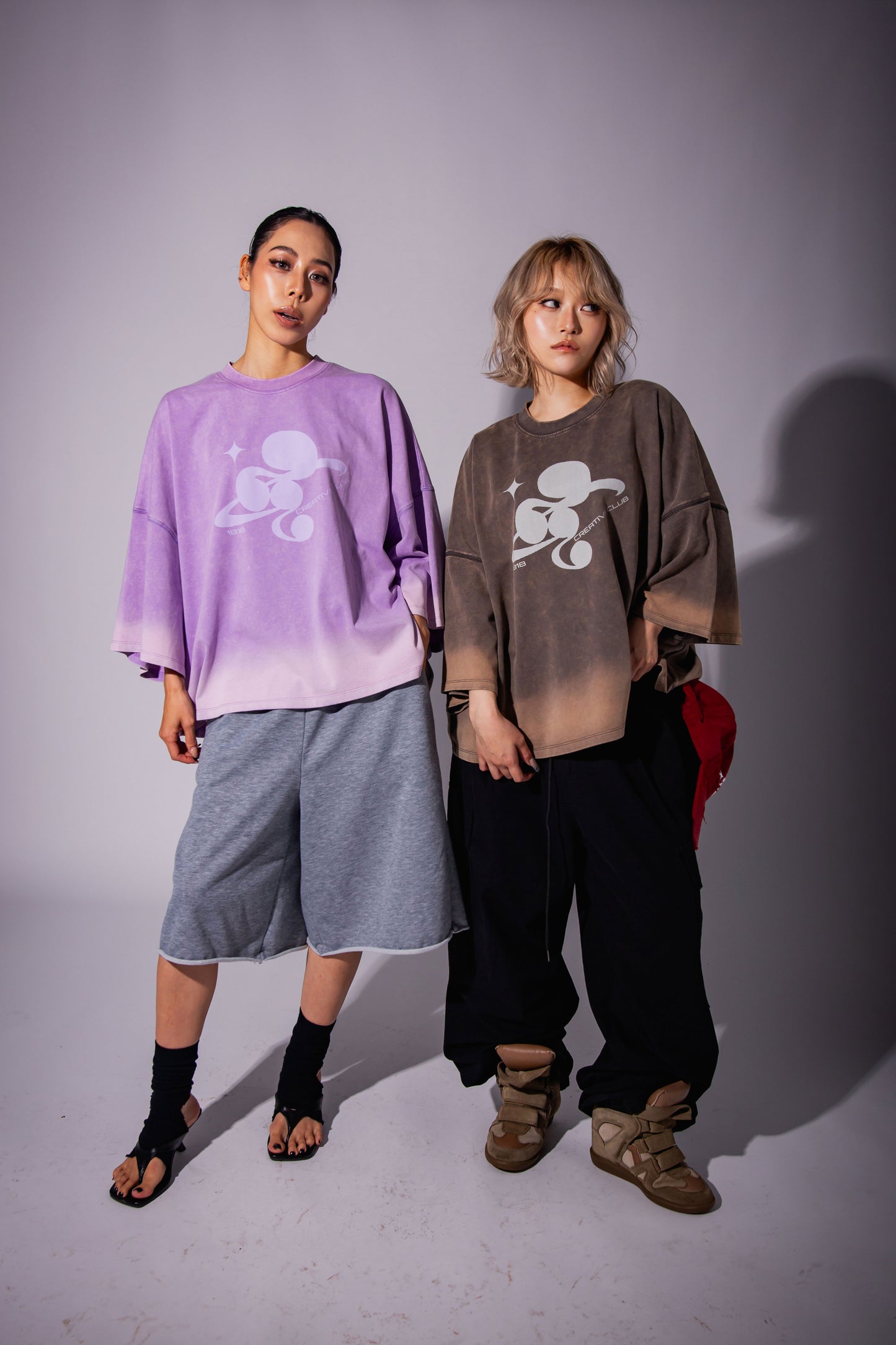 WASHED BIG TEE gray