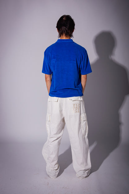 PILE POLO SHIRT blue