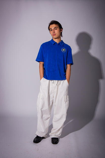 PILE POLO SHIRT blue