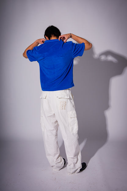 PILE POLO SHIRT blue