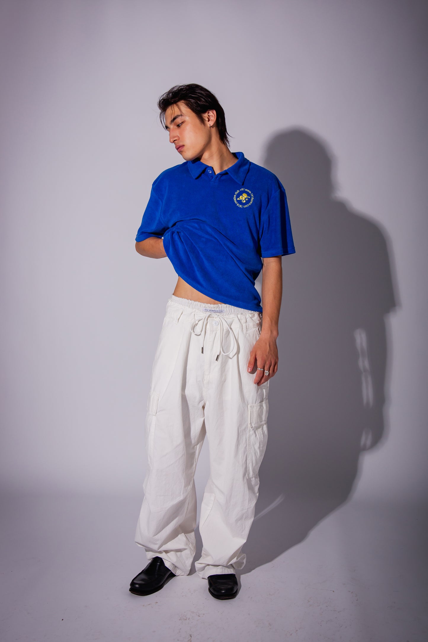 PILE POLO SHIRT blue