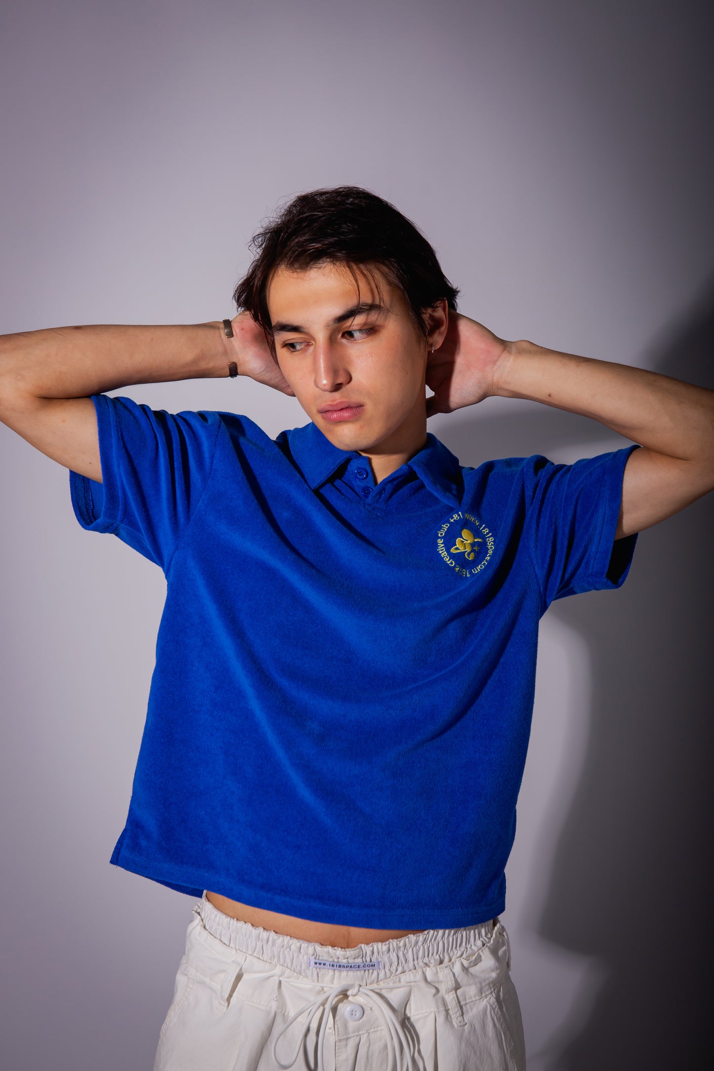 PILE POLO SHIRT blue