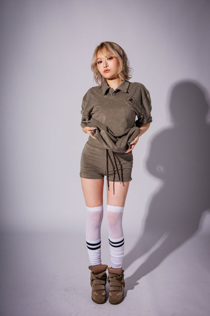 PILE HOT PANTS khaki