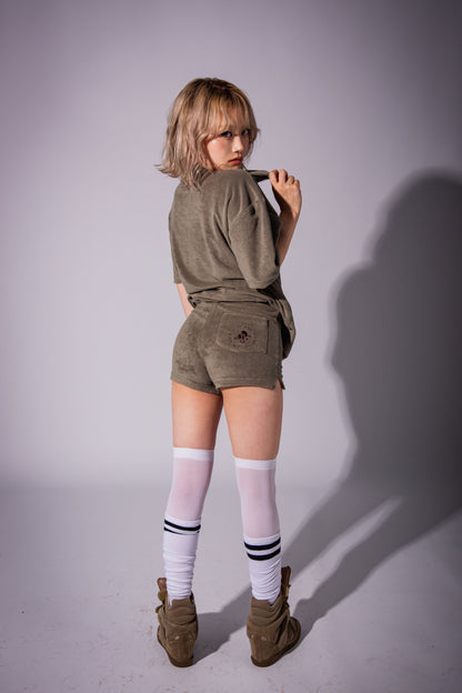 PILE HOT PANTS khaki