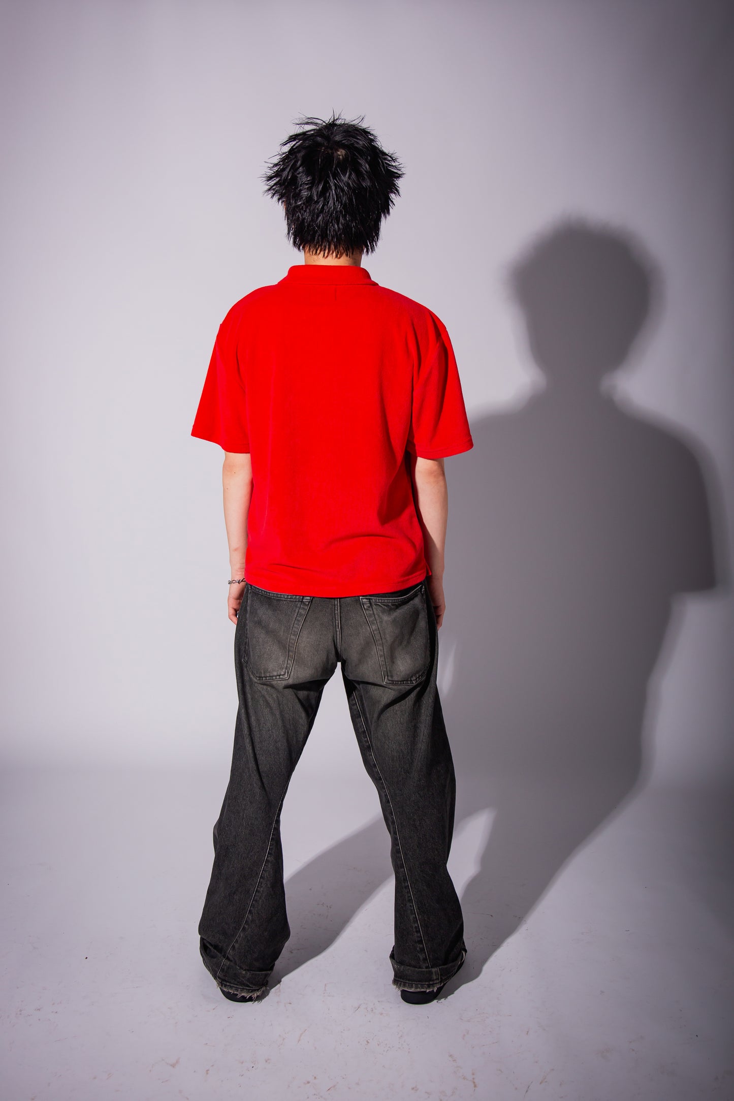 PILE POLO SHIRT red
