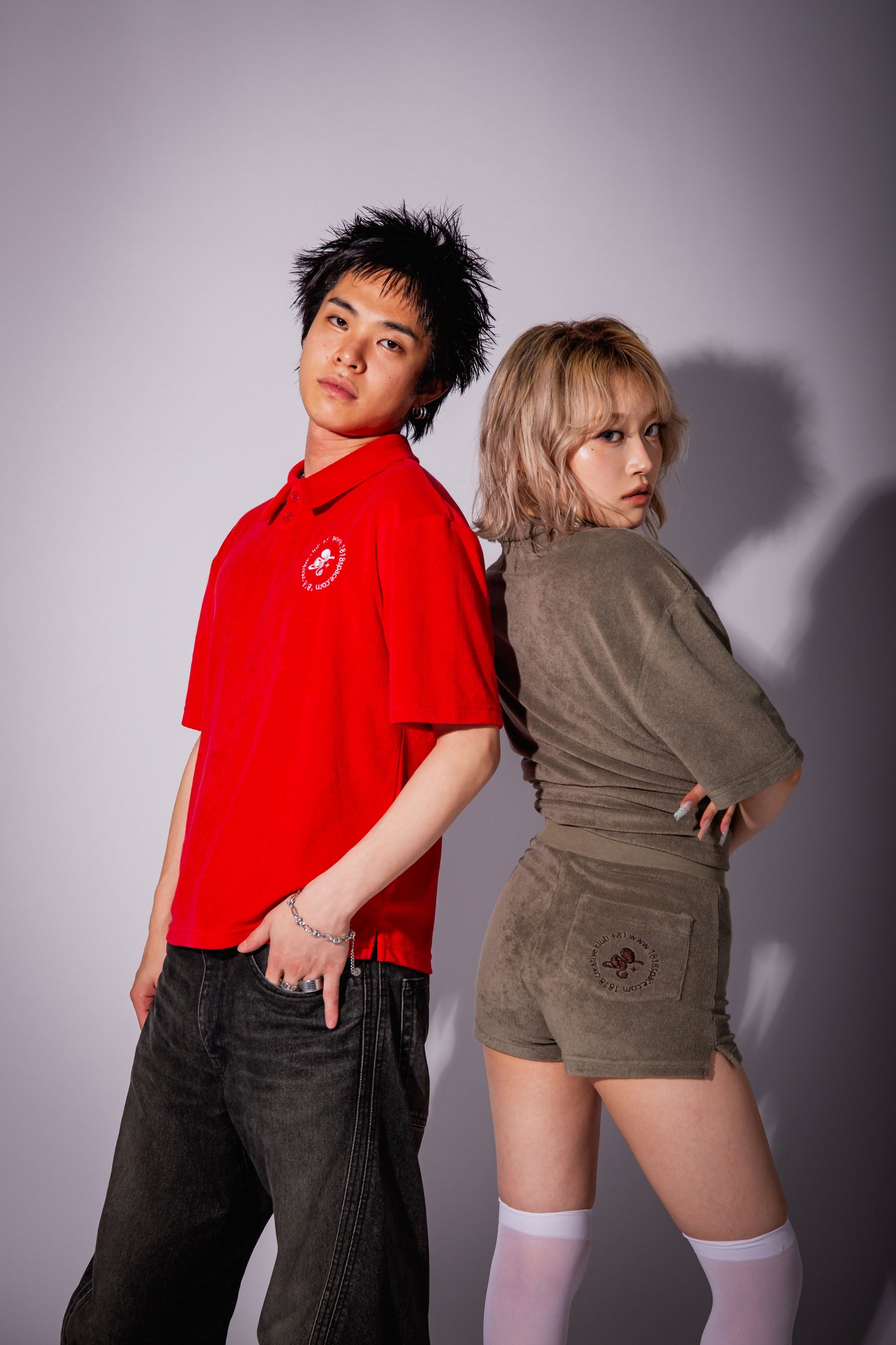 PILE POLO SHIRT red