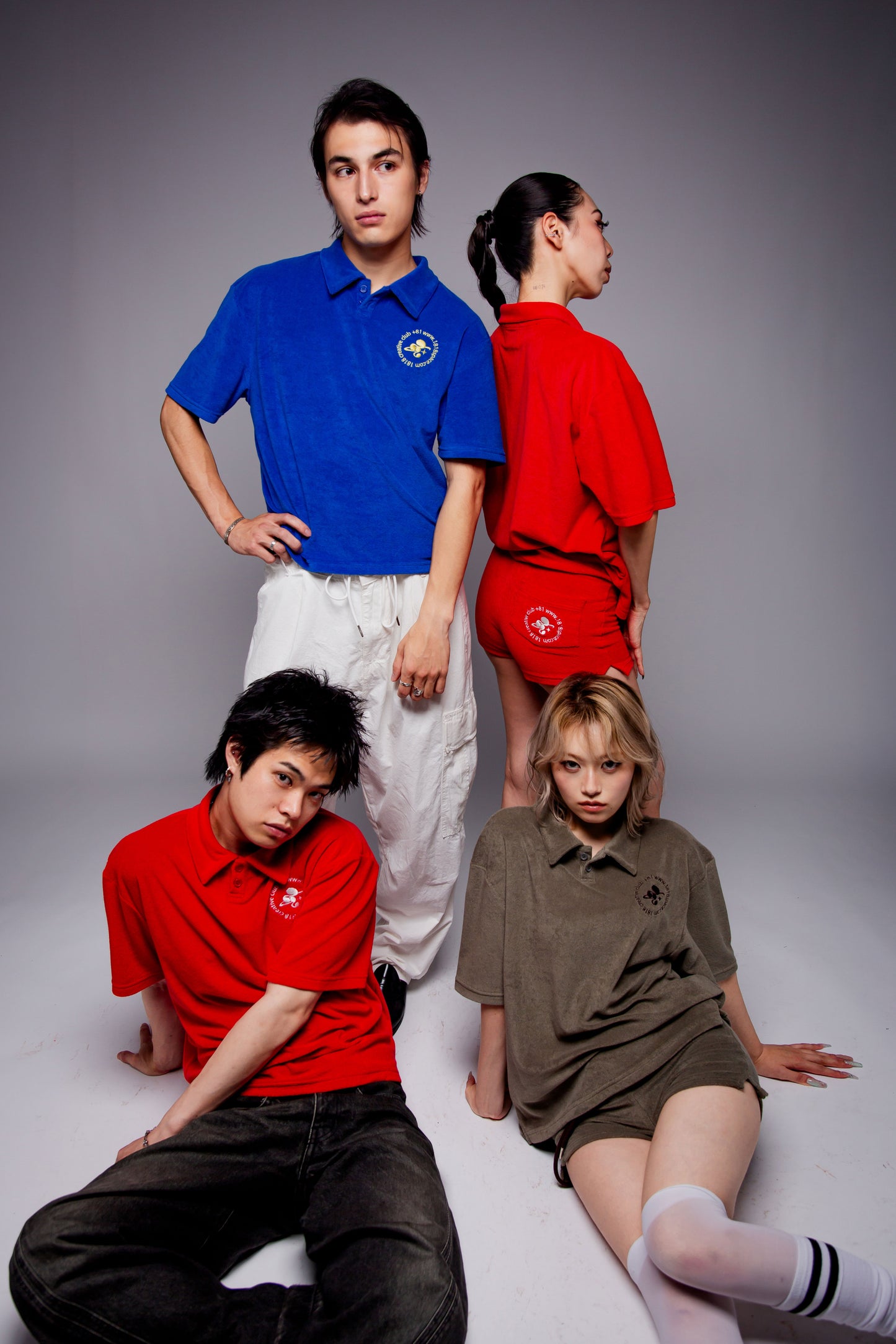 PILE POLO SHIRT red